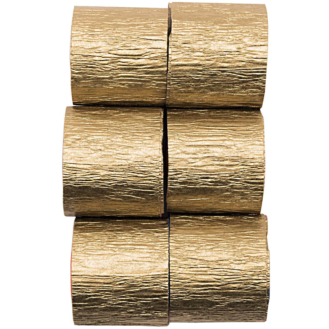 Tiras de papel crepe dorado | Pack 6 uds.