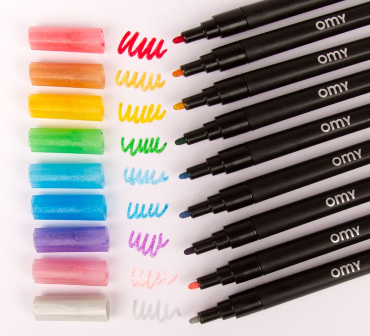 Rotuladores Glitter | Pack 9 uds.