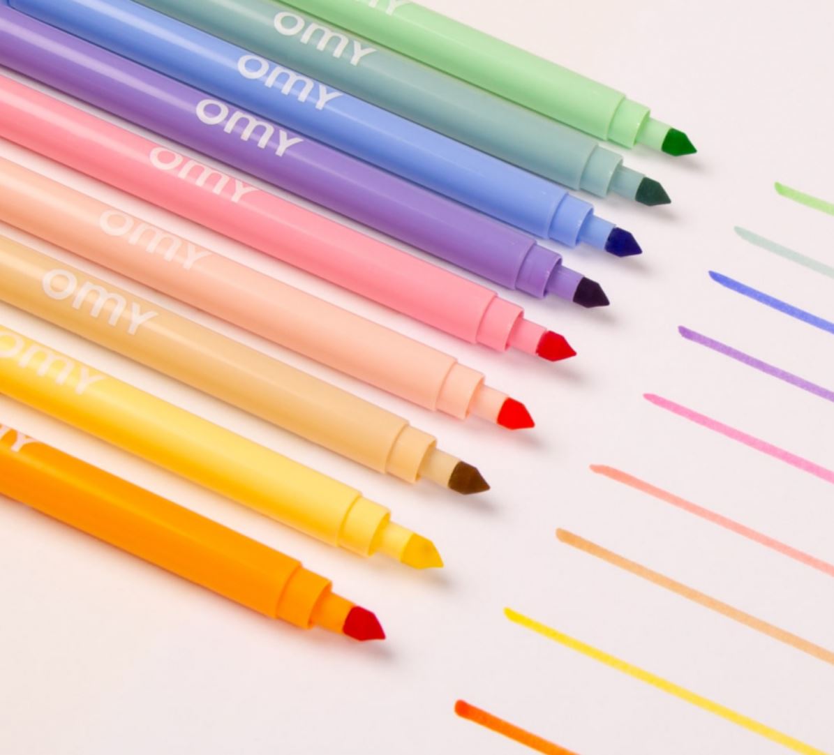 Rotuladores Pastel con Doble Punta | Pack 9 uds.