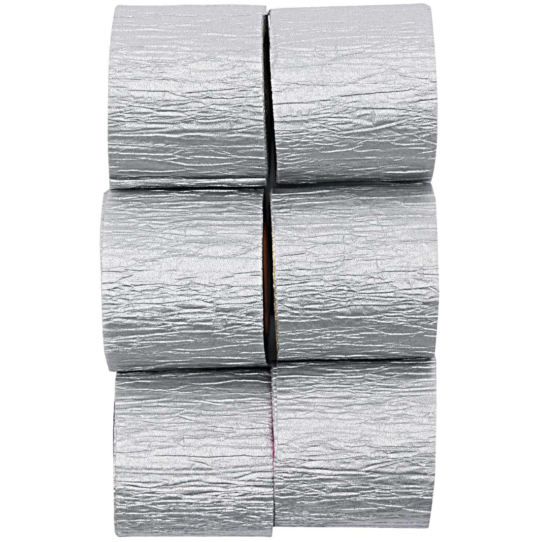 Tiras de papel crepe plateado | Pack 6 uds.