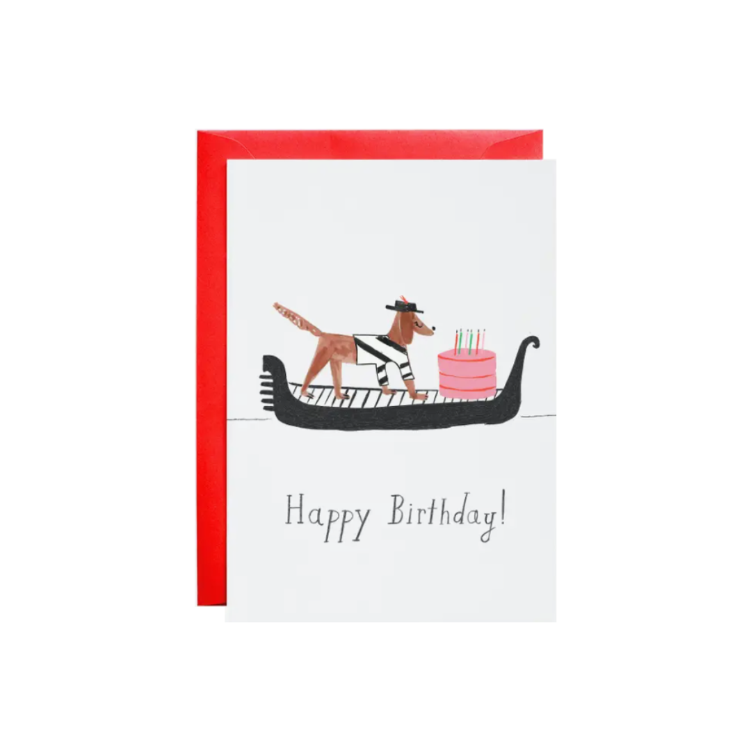 Minitarjeta de felicitación con Perrete