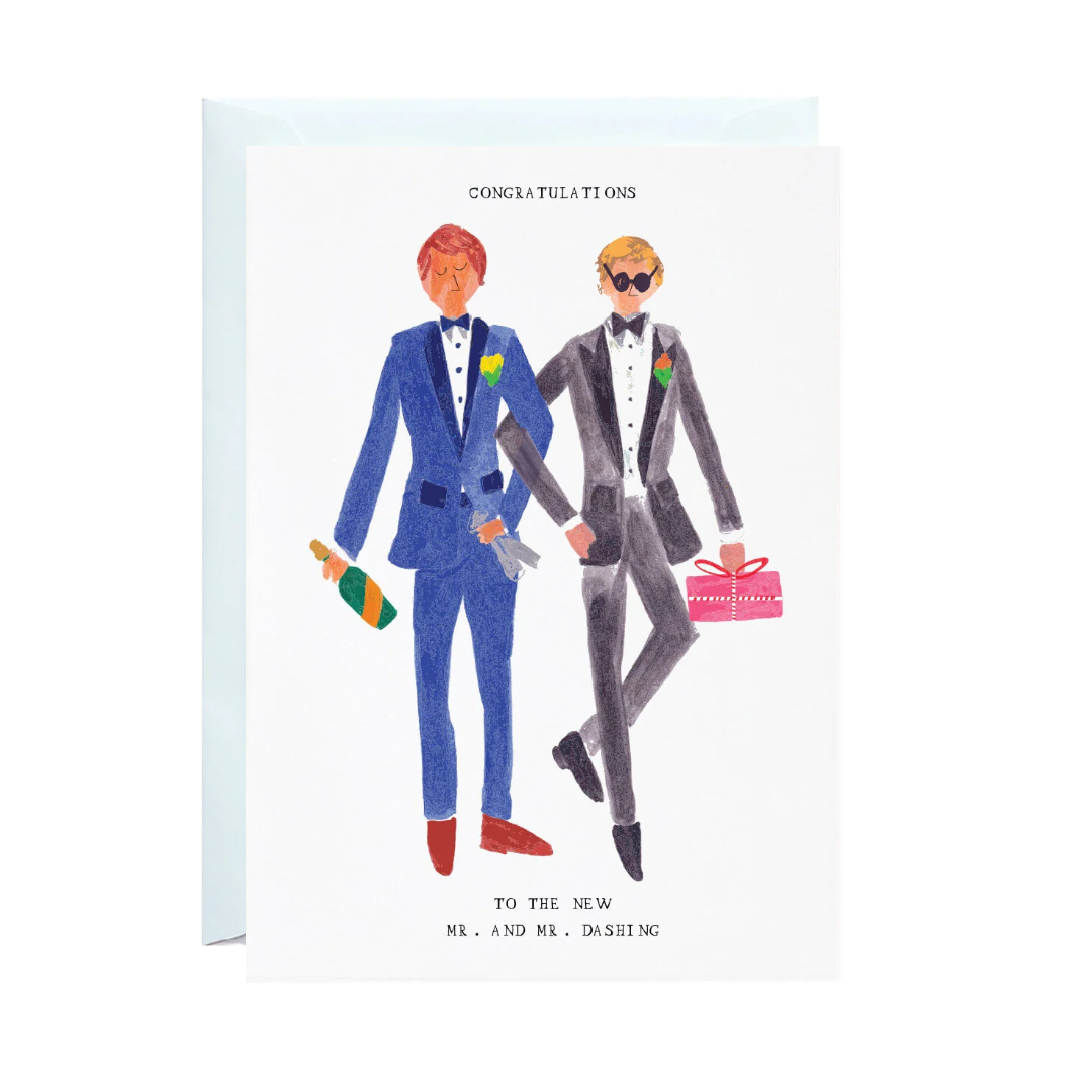 Tarjeta Boda Gay Mr &amp; Mr Dashing