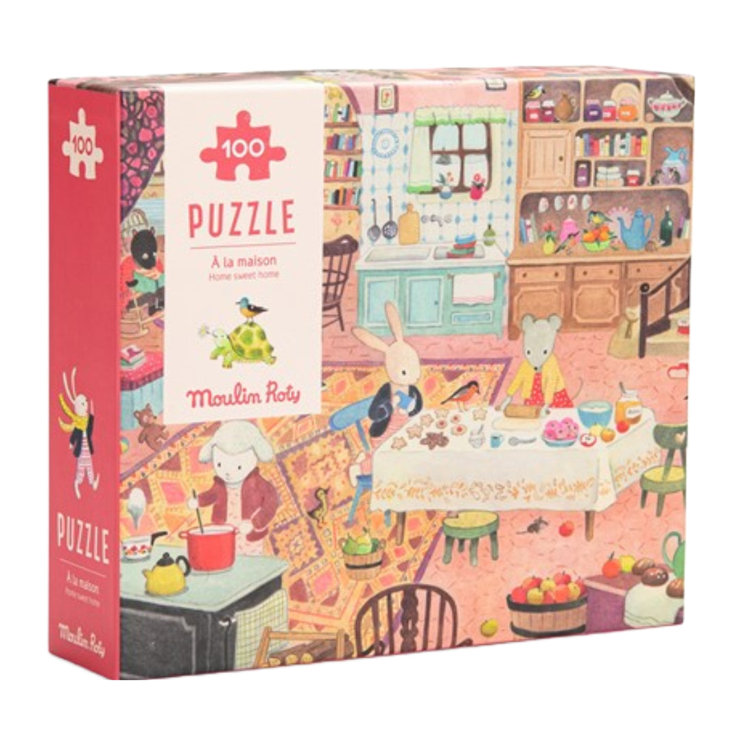 Puzzle Animalitos en Casa | 100 piezas